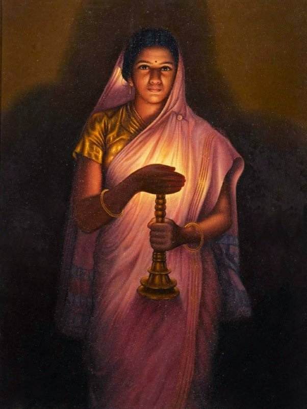 Lady with Lamp Portrait