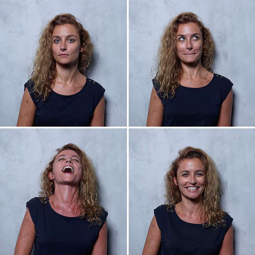 How women looks before, during and after orgasm ['Three Glasses' project ]