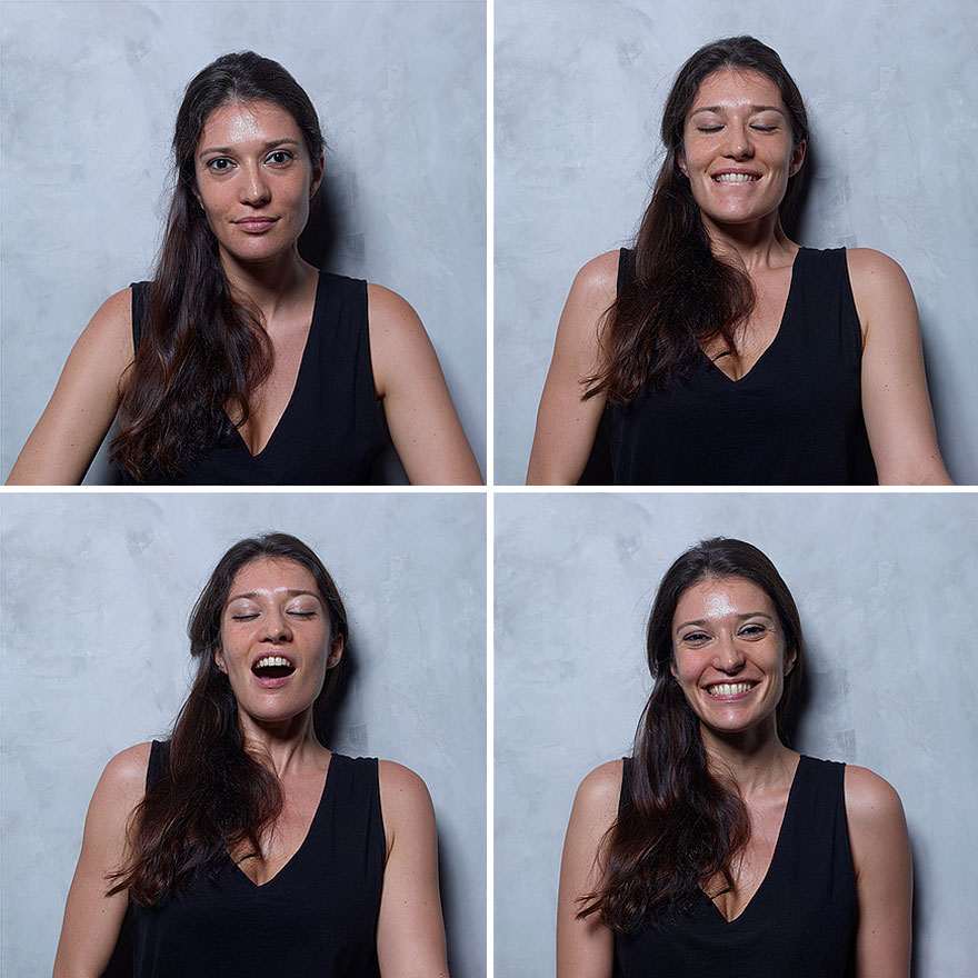 How women looks before, during and after orgasm ['Three Glasses' project ]