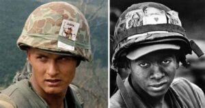 why us soldeirs wore card on helmets