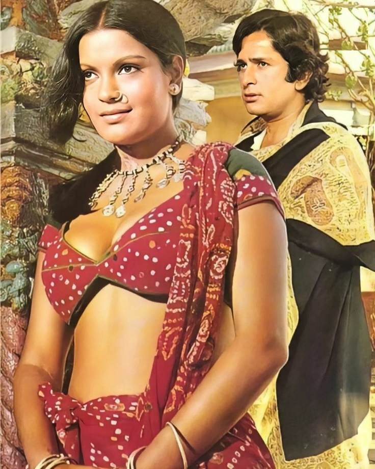 Shashi Kapoor and Zeenat Aman sataym shivam sundaram movie deep cleavage