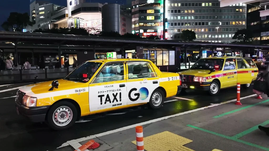 Toyota Crown Comfort taxi in Tokyo, Japan